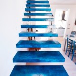 Vista Frontale scale in resina ghost resin finitura Caraibi alfascale