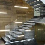 Scale a giorno in Gres Porcellanato. Scale a Sbalzo - AlfaScale - Mod. Ghost Stone Crystal Plus