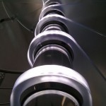 Scala a Chiocciola Reflex Glass Led- Effetto Luminoso