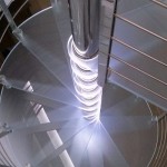 Scala a Chiocciola Reflex Glass Led- effetto led